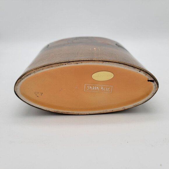 Sarra Blu Mod Art Pottery Vase Romania - Picture 4 of 5